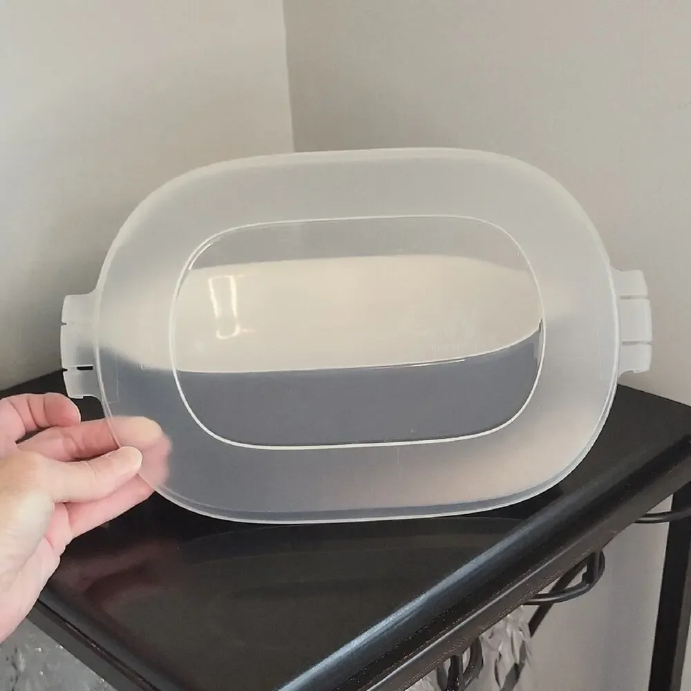 Corning Ware Nautical Navy Blue and White Baking Dish with Plastic Lid 1.5 Qt
